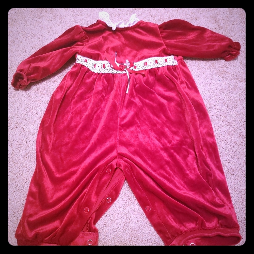Velour Baby Romper